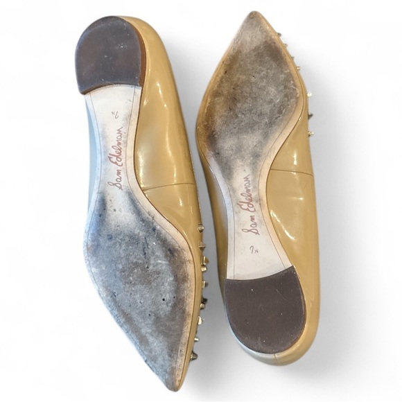 Sam Edelman Savannah Beige Studded Skimmer Pointed Toe Flats Size 7.5 - Picture 9 of 15